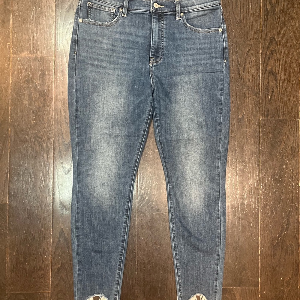 Lucky Brand Bridgette High Rise Skinny Dark Wash Ankle Jeans